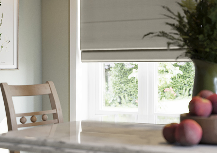 Shima Faux Silk, Pewter - Twist&Fit Roman Blind - Image 5